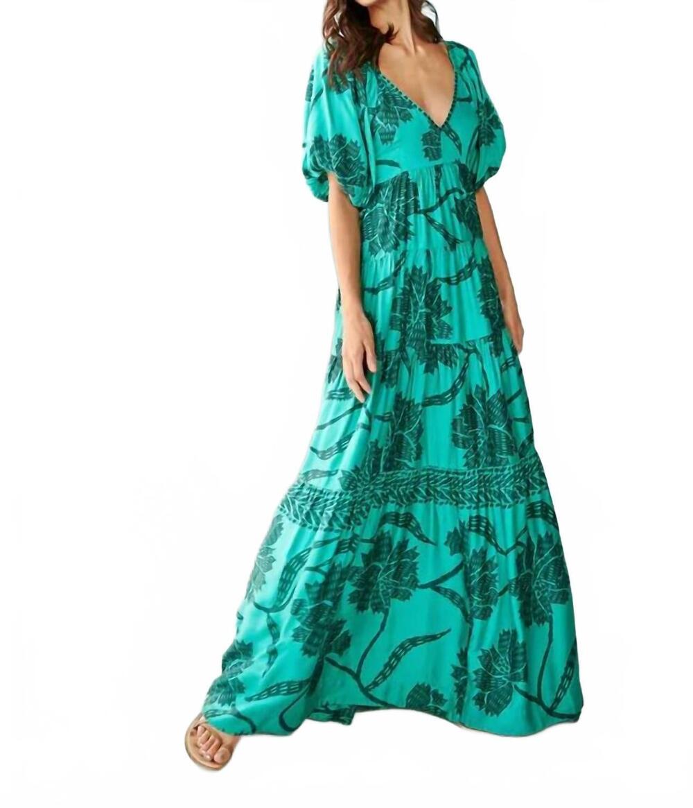NEW OMIKA ila maxi dress in nia malachite